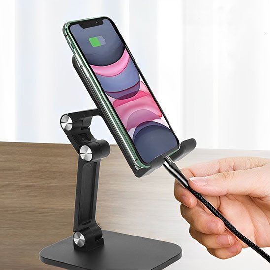 Support téléphone bureau | Ergonomique Ajustable - OrganiseFacile