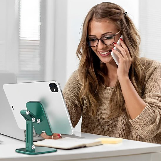 Support téléphone bureau | Ergonomique Ajustable - OrganiseFacile